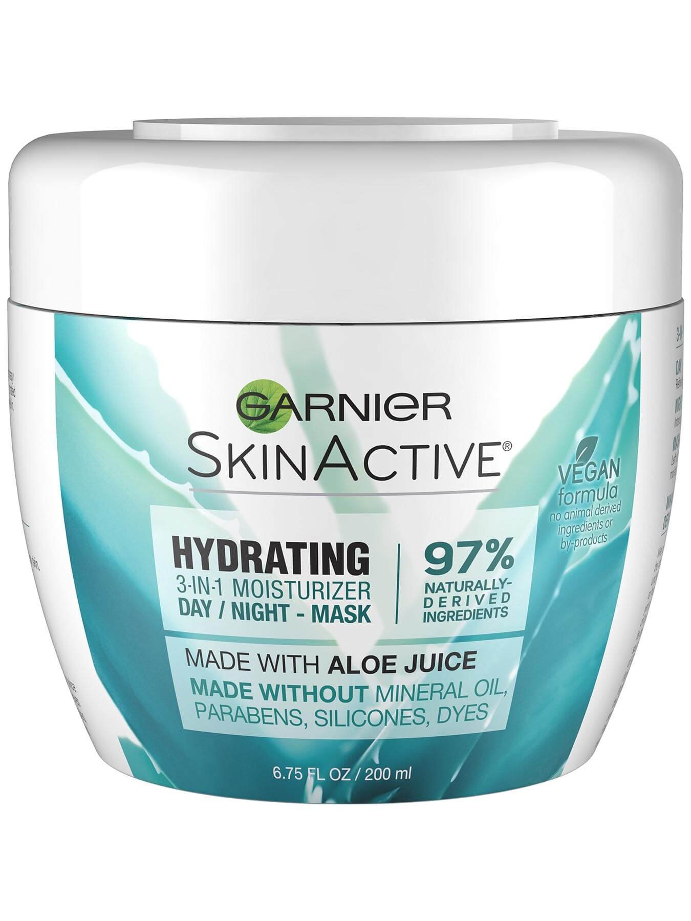 Garnier SkinActive Hydrating 3-in-1 Face Moisturizer with Aloe - 3-in-1 Face Moisturizer- Day, Night, Mask